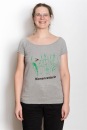 Bio-Frauenshirt TT Bienenretterin, grau-meliert XL