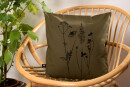 Bio-Kissenbezug Schmetterlingswiese, olive 40*40