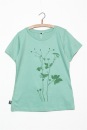 Frauenshirt Lovely Unkraut grün auf mint *Einzelstück Größe S