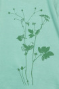 Frauenshirt Lovely Unkraut grün auf mint *Einzelstück Größe S
