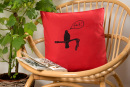Kissenbezug Die Amsel sagt fuck, rot 40*40