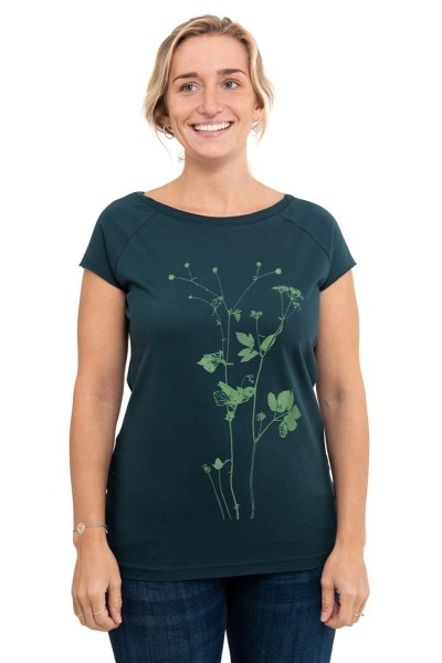 Frauen Raglan-Shirt Kenia Lovely Unkraut dunkelgrün