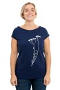 Frauen Raglan-Shirt Kenia Schafgarbe dunkelblau