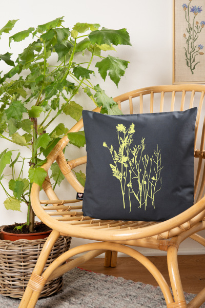 Kissenbezug Wilde Wiese anthrazit 40*40