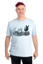 Männershirt Kenia Fair Trade Eselcombo hellgrau
