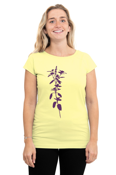 Frauen Raglan Shirt Kenia Basilikum gelb M