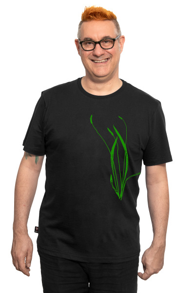 Männershirt Kenia Spitzwegerich schwarz