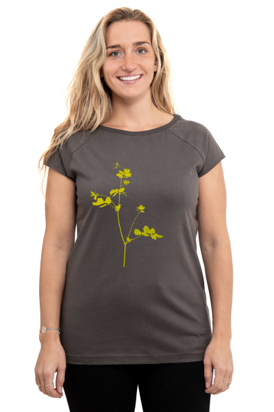 Frauenshirt Kenia Fair Trade Raglan Schöllkraut...