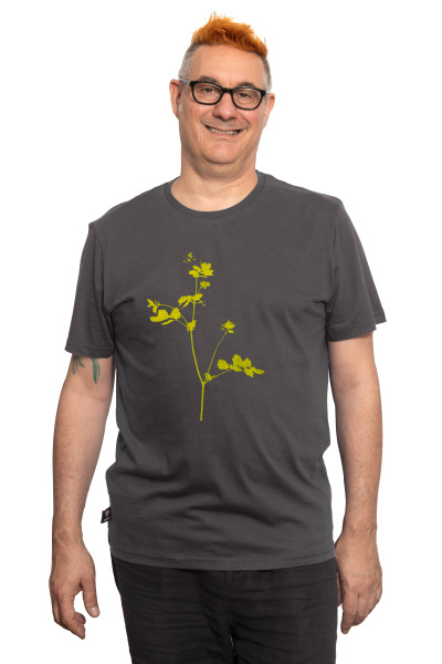 Männershirt Kenia Schöllkraut dunkelgrau