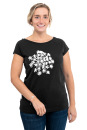 Frauen Raglan-Shirt Kenia Wilde Möhre schwarz