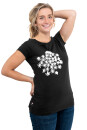 Frauen Raglan-Shirt Kenia Wilde Möhre schwarz